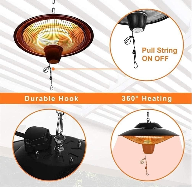 Halogen outdoor heater
